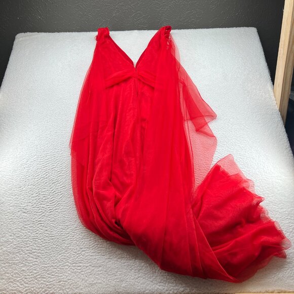 Angelika Jozefczyk/Wolf & Badger red tulle dress 10 - Picture 9 of 10